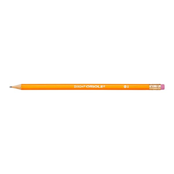 Dixon Ticonderoga Oriole Pre-Sharpened Pencil, HB (#2), Black Lead, Yellow Barrel, PK144 PK X12866X
